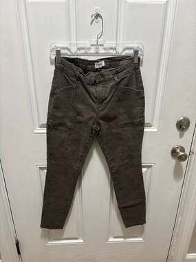 Pistola Hannah Cargo Skinny Ankle Jeans in Olive Bronze Grey Size 27